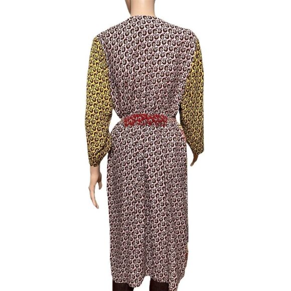 Cabi Kimono Poet Duster Jacket Dress Womens S Boho Patchwork Print Belted new - Picture 4 of 13